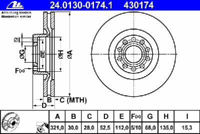 Тормозной диск ATE 24.0130-0174.1