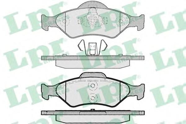 Комплект тормозных колодок, дисковый тормоз LPR