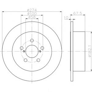 Тормозной диск TEXTAR 98200 1678 0 1