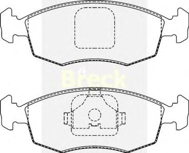Комплект тормозных колодок, дисковый тормоз BRECK 20908 00 702 00