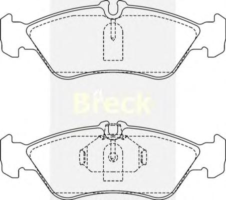 Комплект тормозных колодок, дисковый тормоз BRECK
