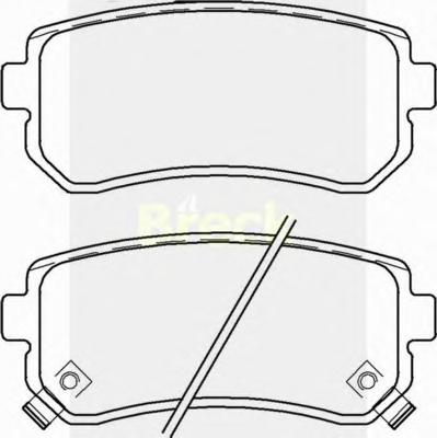 Комплект тормозных колодок, дисковый тормоз BRECK