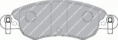 Комплект тормозных колодок, дисковый тормоз FERODO FDB1410