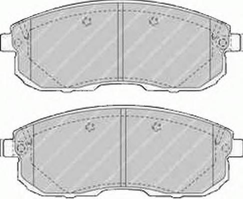Комплект тормозных колодок, дисковый тормоз FERODO