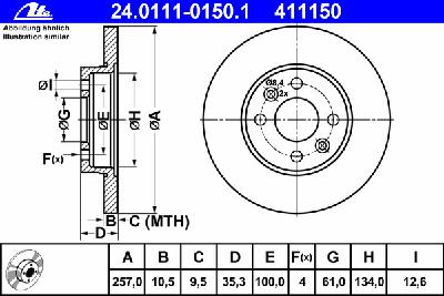 Тормозной диск ATE 24.0111-0150.1