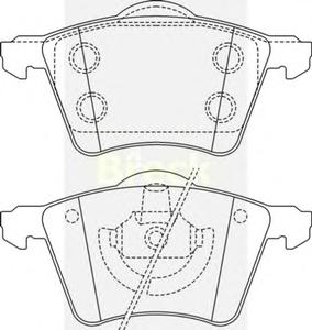 Комплект тормозных колодок, дисковый тормоз BRECK 23034 00 703 10