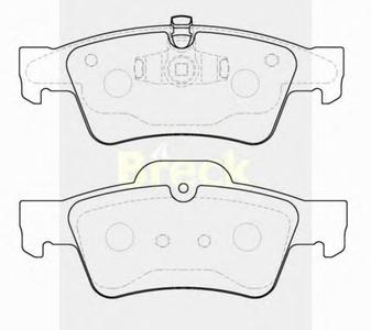 Комплект тормозных колодок, дисковый тормоз BRECK 23923 00 702 00