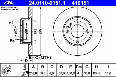 Тормозной диск ATE 24.0110-0151.1