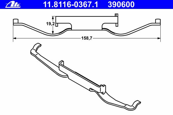 Пружина, тормозной суппорт ATE
