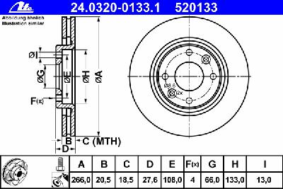 Тормозной диск ATE 24.0320-0133.1