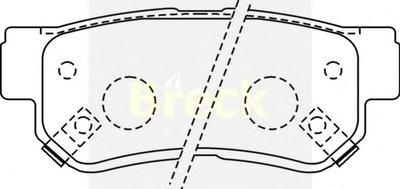 Комплект тормозных колодок, дисковый тормоз BRECK 23543 00 704 10