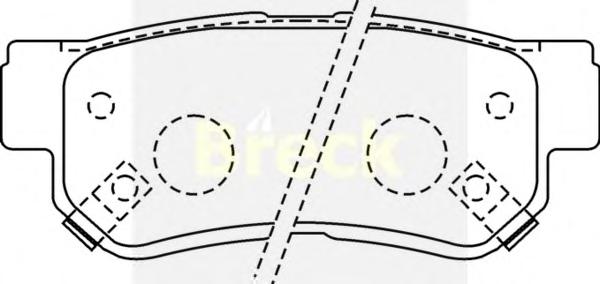 Комплект тормозных колодок, дисковый тормоз BRECK