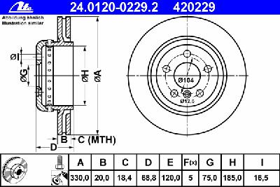 Тормозной диск ATE 24.0120-0229.2