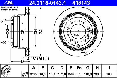 Тормозной диск ATE 24.0118-0143.1