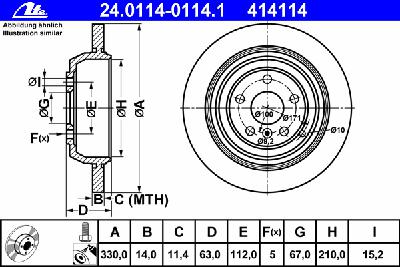 Тормозной диск ATE 24.0114-0114.1