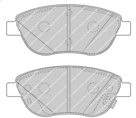 Комплект тормозных колодок, дисковый тормоз FERODO