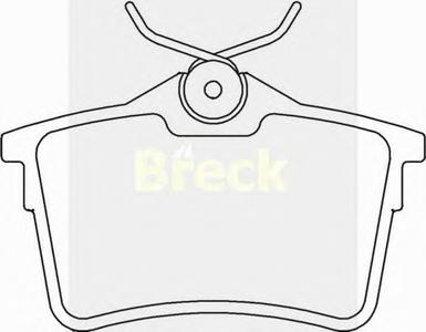 Комплект тормозных колодок, дисковый тормоз BRECK 24765 00 704 00