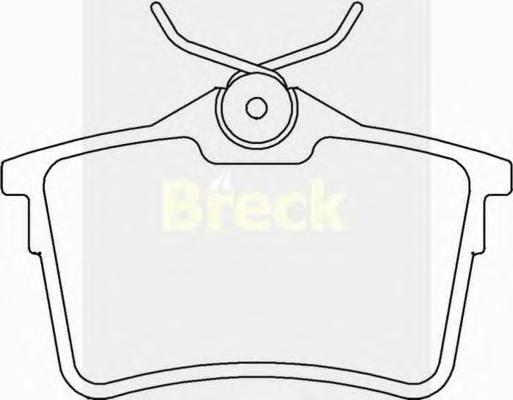 Комплект тормозных колодок, дисковый тормоз BRECK