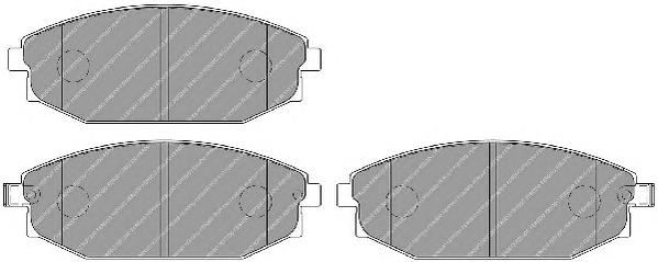 Комплект тормозных колодок, дисковый тормоз FERODO