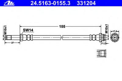 Тормозной шланг ATE 24.5163-0155.3