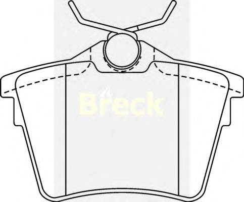 Комплект тормозных колодок, дисковый тормоз BRECK