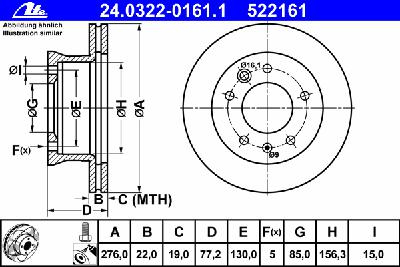 Тормозной диск ATE 24.0322-0161.1