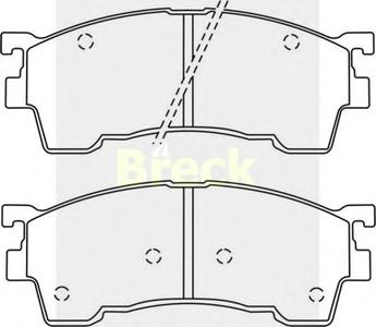 Комплект тормозных колодок, дисковый тормоз BRECK 21755 00 701 10