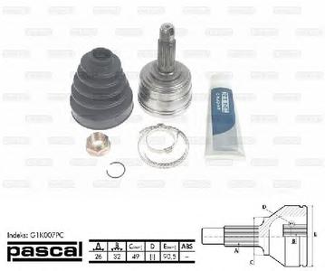 ШРУС PASCAL G1K007PC