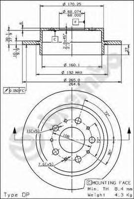 Тормозной диск BREMBO