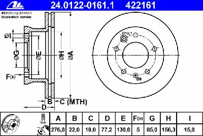 Тормозной диск ATE 24.0122-0161.1