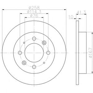 Тормозной диск TEXTAR 98200 1343 0 1