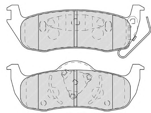 Комплект тормозных колодок, дисковый тормоз FERODO