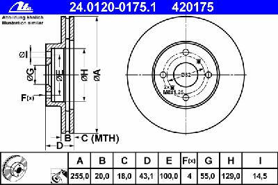 Тормозной диск ATE 24.0120-0175.1