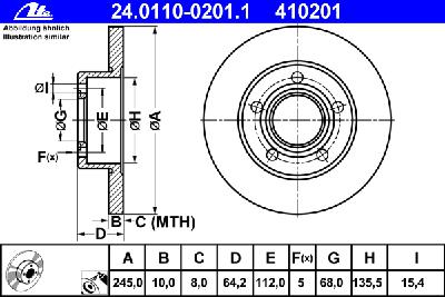 Тормозной диск ATE 24.0110-0201.1