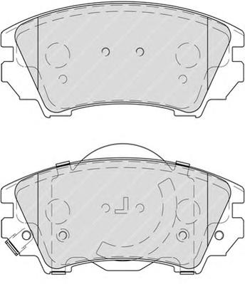 Комплект тормозных колодок, дисковый тормоз FERODO