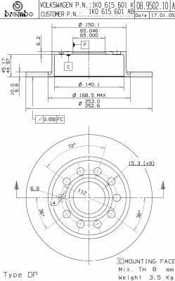 Тормозной диск BREMBO