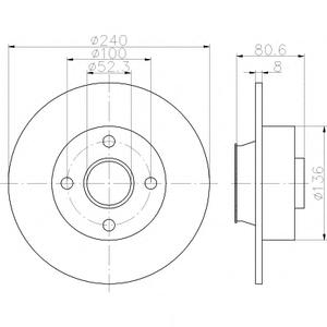 Тормозной диск TEXTAR 98200 1544 0 1
