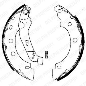 Комплект тормозных колодок DELPHI