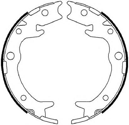 Комплект тормозных колодок, стояночная тормозная система FERODO