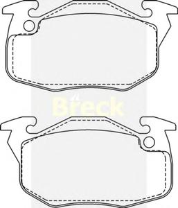 Комплект тормозных колодок, дисковый тормоз BRECK 20906 00 702 00