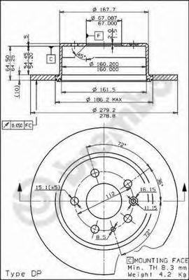 Тормозной диск BREMBO