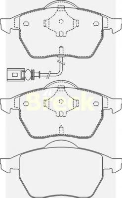 Комплект тормозных колодок, дисковый тормоз BRECK