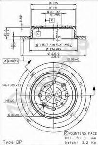 Тормозной диск BREMBO 08.7104.75