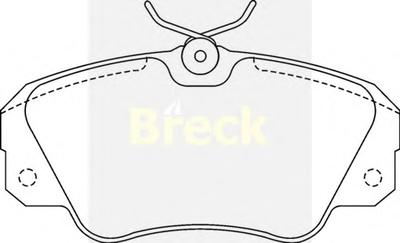 Комплект тормозных колодок, дисковый тормоз BRECK 21368 00 701 00