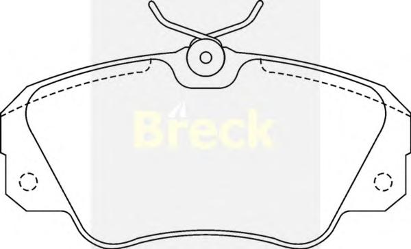 Комплект тормозных колодок, дисковый тормоз BRECK
