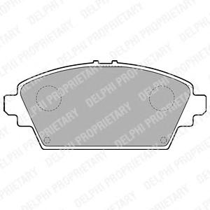 Комплект тормозных колодок, дисковый тормоз DELPHI