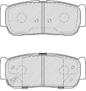 Комплект тормозных колодок, дисковый тормоз FERODO FDB4000