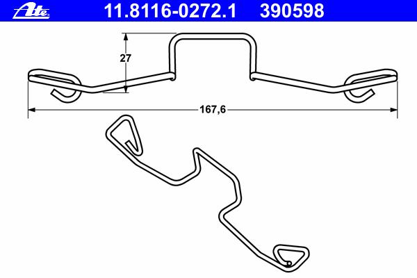 Пружина, тормозной суппорт ATE