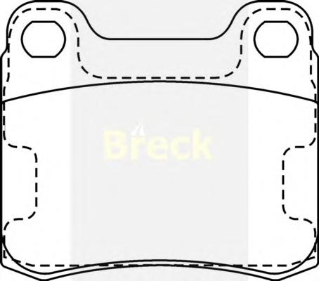 Комплект тормозных колодок, дисковый тормоз BRECK