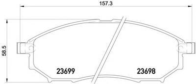 Комплект тормозных колодок, дисковый тормоз TEXTAR 23698 16,0 0 5